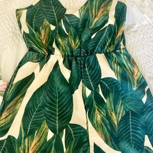 Leaf Print Romper